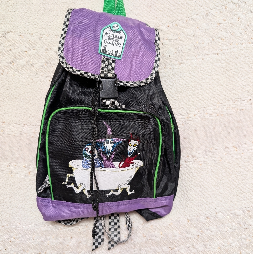 Disney The Nightmare Before Christmas Backpack Lock Shock Barrel Checkered